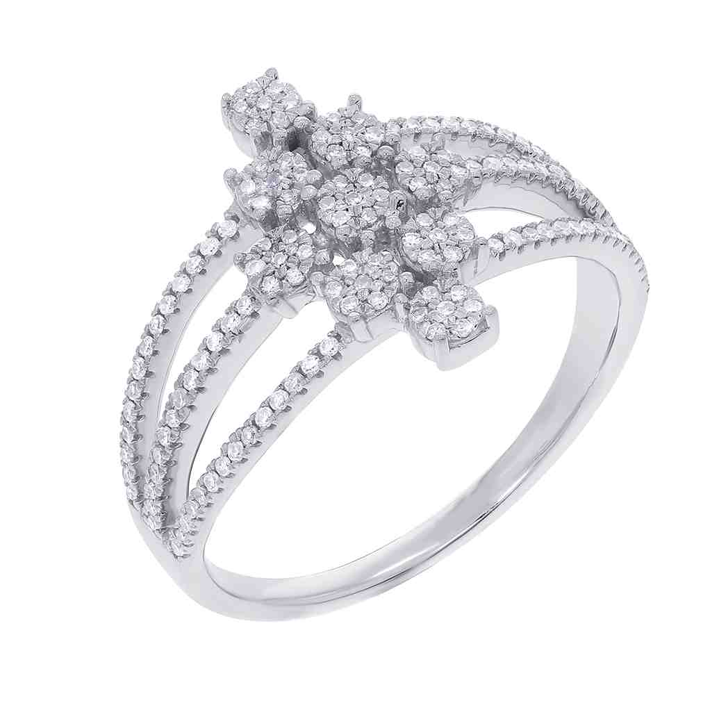 Flower Half Band Ring LR11450A